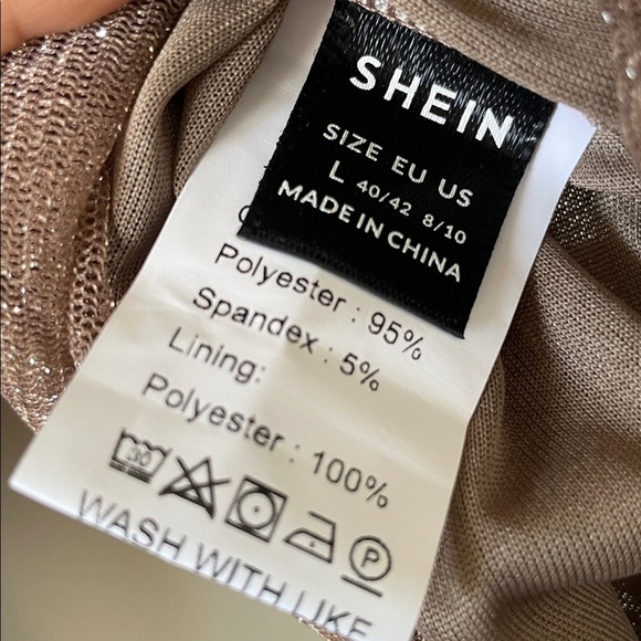 Sheer sparkle gathered waist top Large - Picture 6 of 8